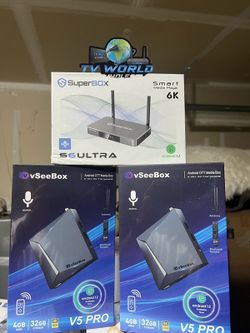 SuperBOX Super box S6 Models Max, Pro, Ultra, Supreme & Vsee Models V3 Plus V5 Pro Vsee Elite ultra 8 wholesale available