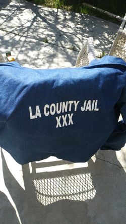 L.A. county jail jean jacket you can't get this no world eles