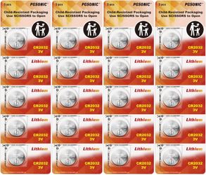 NEW SEALED 20 counts PGSONIC CR2032 3V Lithium Coin Battery