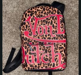 Von Dutch Small Leopard Print Backpack