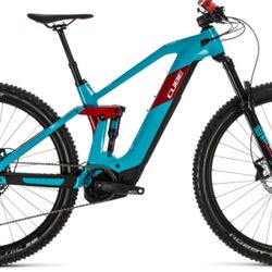 Cube Full Suspension Electric Stereo Hybrid 140 HPC Race 500 Sram NX/ SX Eagle 12s 29 Blue / Red 2020