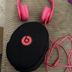 Beats By Dr Dre Wired Pink Headphones