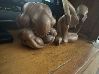 Two Hand Carved Wood Sculptures