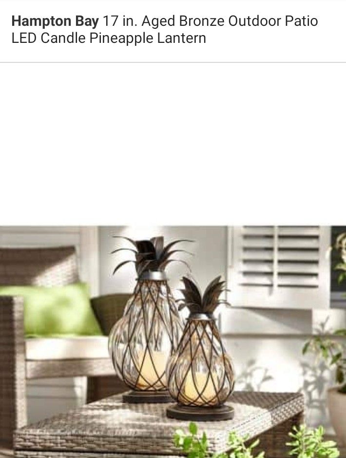 Hampton Bays 17 Inch Pineapple Latern