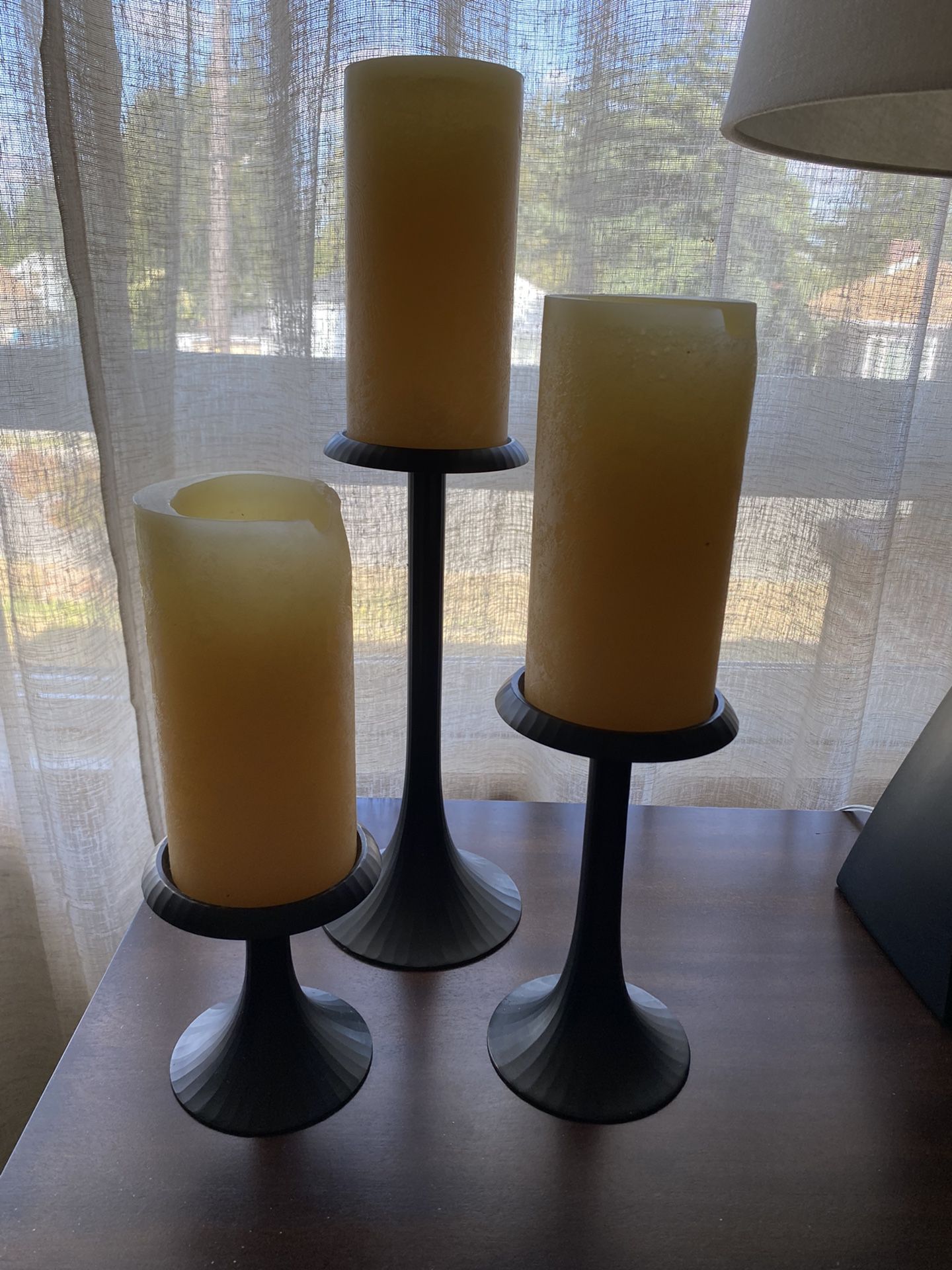 Crate And Barrel Pillar Candle Holders