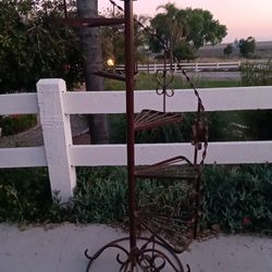 Wrought Iron Spiral Plant Stand 