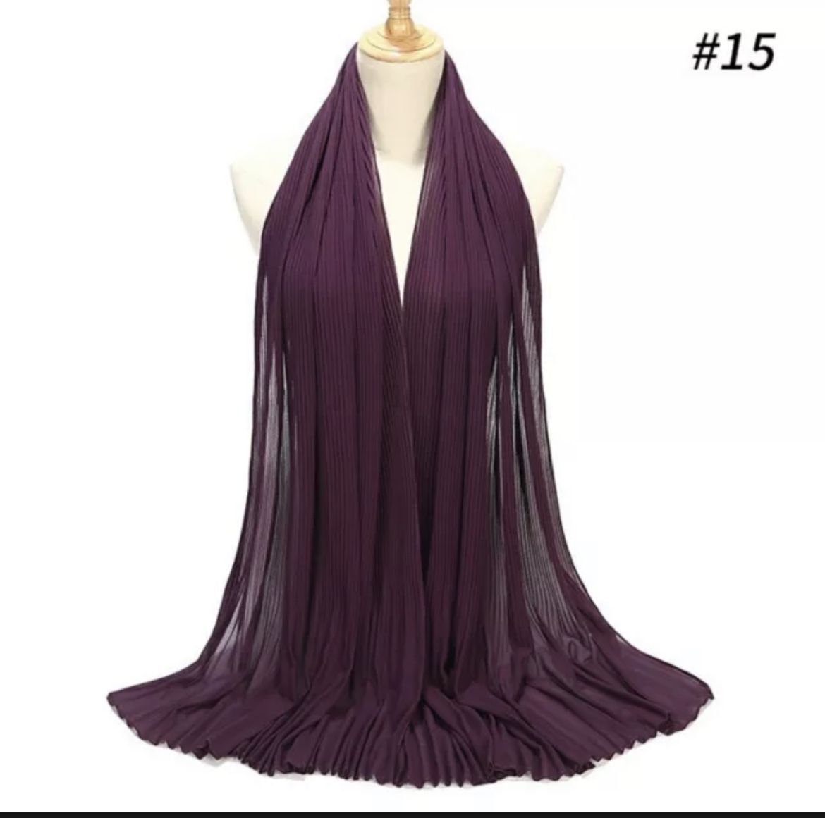 Hijabs Solid Color Shawls Headband Scarves/Scarf Pleated Crinkled