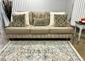 Ashley Furniture Tight-Rope Sofa In Pewter Including Matching Pillows And Delivery