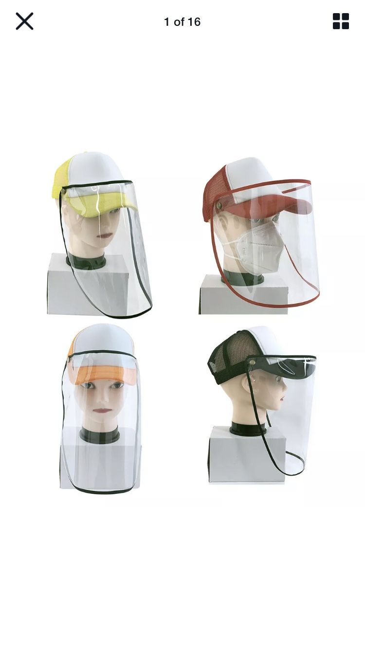 Child baseball cap face shield $10