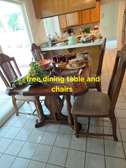 Free dining table and chairs