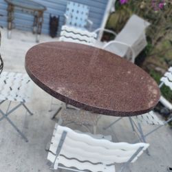 Granite Table Top Bamboo Base 