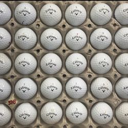 30 Callaway White Golf Balls 4/3a Lot B37