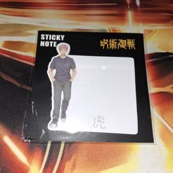 ANIME JUJUTSU KAISEN YUJI ITADORI STICKY NOTES...NEW...ADULT OWNED AND KEPT IN A SMOKE FREE HOME...$5.00 FIRM...