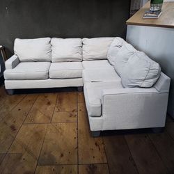 Large grey gray sectional couch