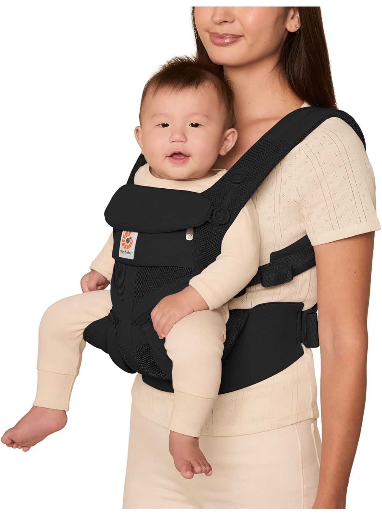 Ergobaby Omni Classic (formerly OMNI 360) All-Position Baby Carrier for Newborn to Toddler with Lumbar Support and Cool Air Mesh, 7-45 Pounds, Onyx Bl