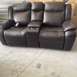 Harvey leather Reclining Sofa
