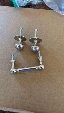 Chrome Cabinet Knobs and Pull Handle Set