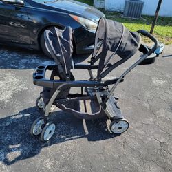 Graco Double Stroller With Infant Attachment