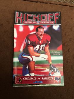 Pat Tillman day program Cardinals vs Patriots. Sun Devil Stadium. September 19 2004