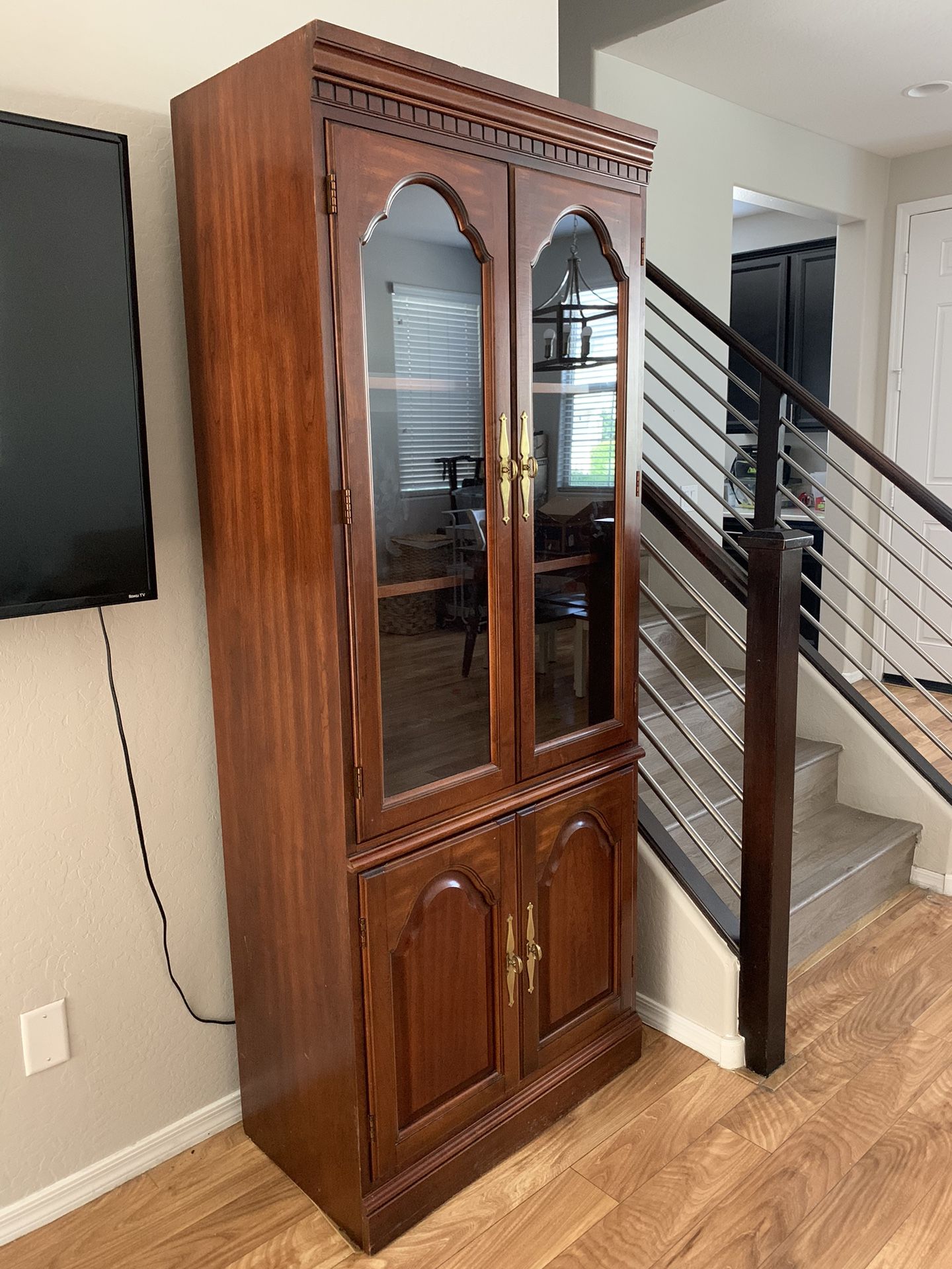 *FREE* Wooden Display Hutch with Glass Doors