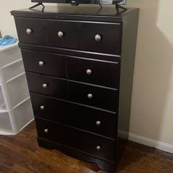 3 piece solid wood black bedroom set