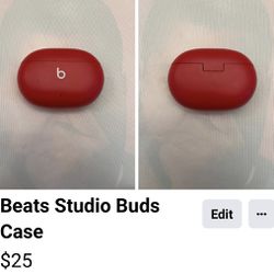Red Beats Studio Buds Case 