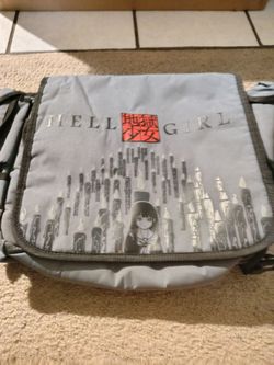 Hell girl Anime Messenger Bag  Grey Canvas Shoulder Bag  oop bag low price rare