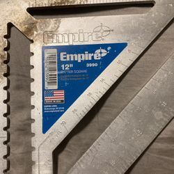 12 In. Magnum Aluminum Rafter Square | Empire Angle Measuring Resistant By Saw