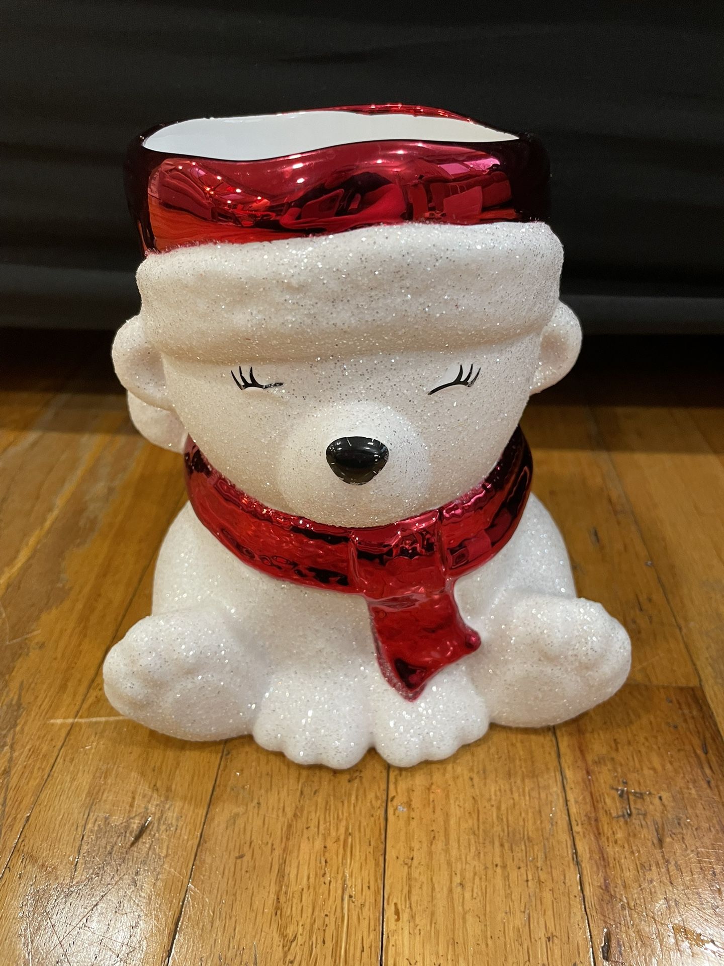 Sparkly Polar Bear Bath & Body Works 3-Wick Candle Holder