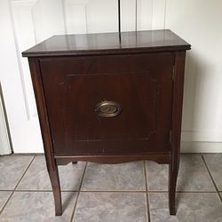 Vintage Antique Mahogany Record Cabinet