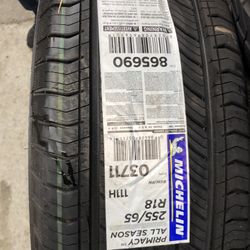 255/65/18. MICHELIN. PRIMACY ALL SEASON