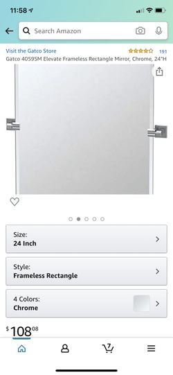 Mirror chrome 24 inch