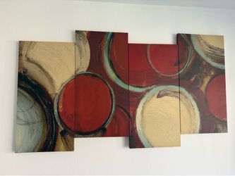 Abstract hanging wall art