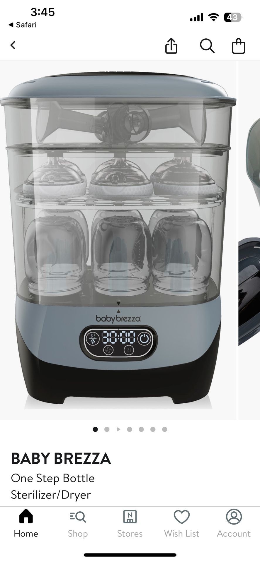 Baby Brezza One Step Bottle Sterilizer/dryer