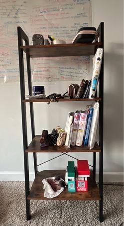 4-Tier Ladder Shelf Bookcase