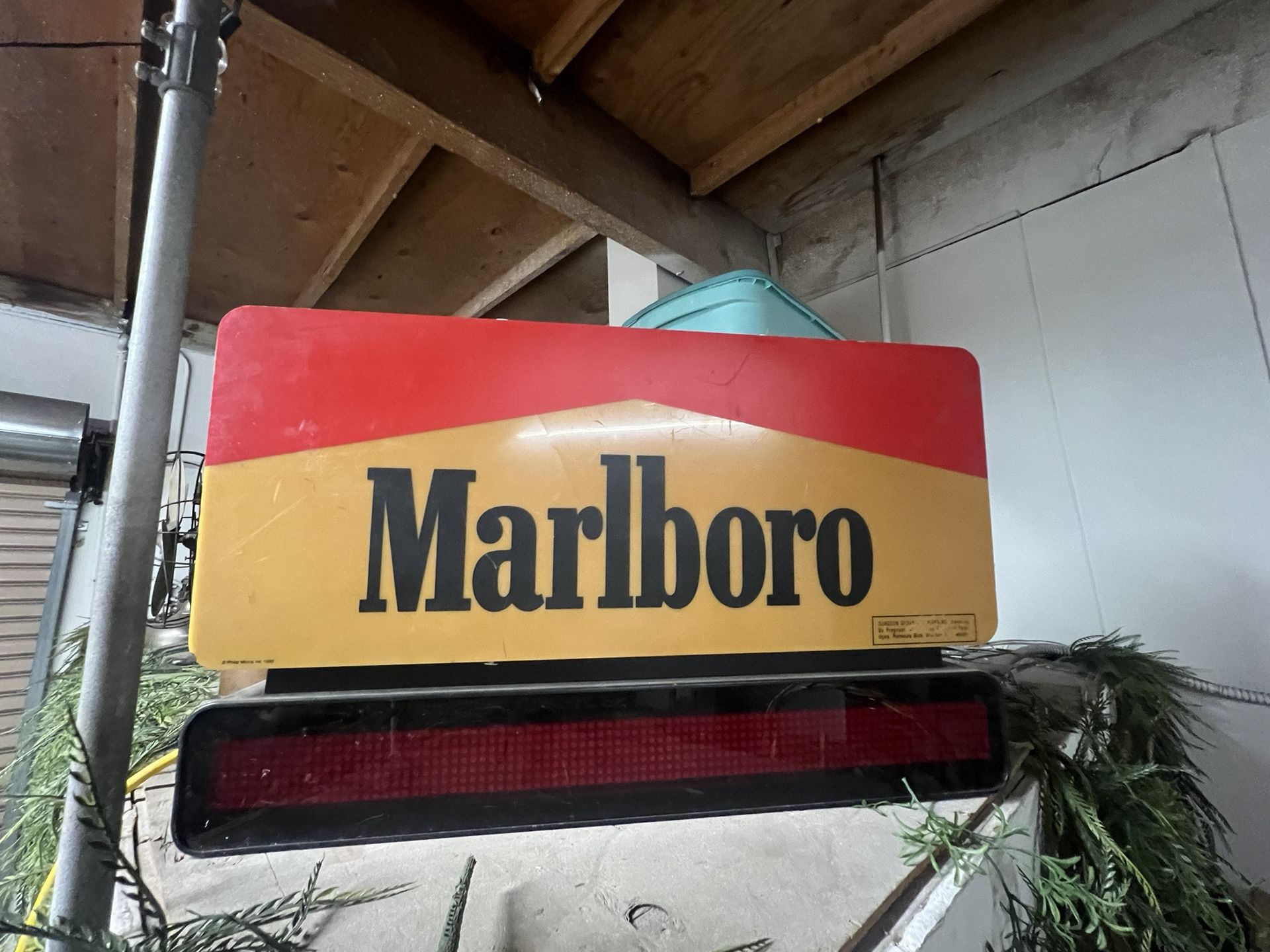 Rare Vintage 1995 Marlboro Window Sign- Works