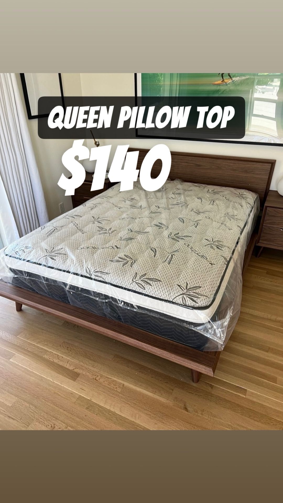 Queen Bamboo Pillow Top / All Sizes Available 