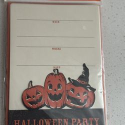 Halloween Ten Invitations and Envelopes  OBO