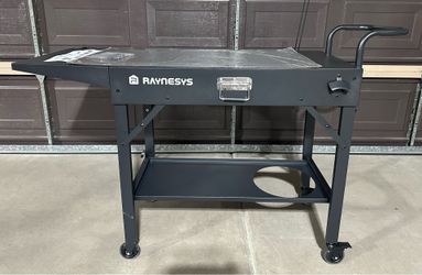 Raynesys folding Grill Table, Blackstone Griddle Stand, 440lbs Folding Grill Cart
