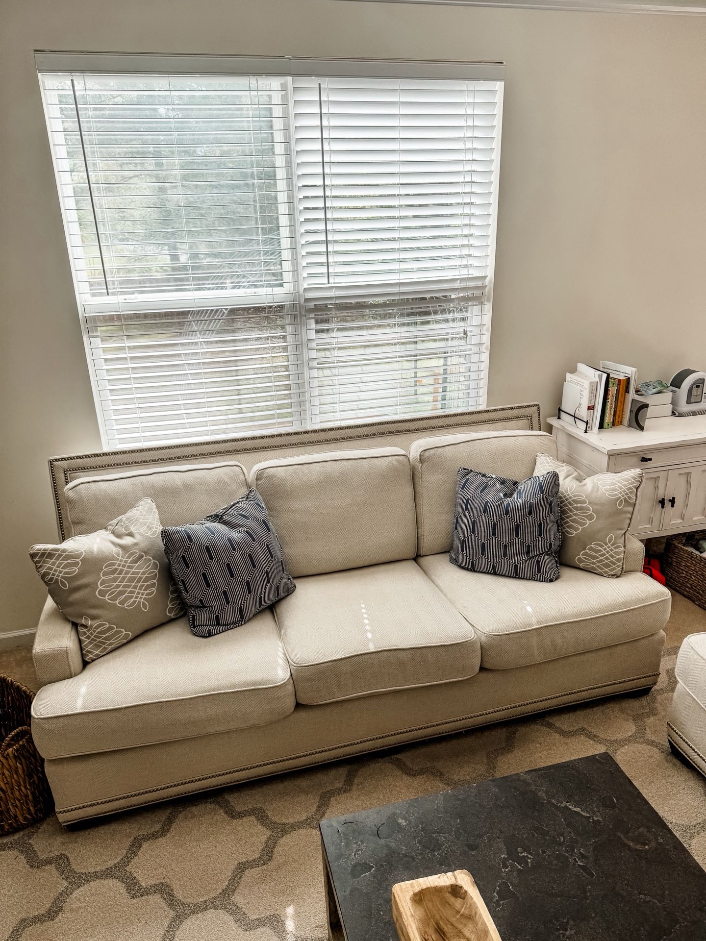(2) identical King Hickory 3 Seat Sofas