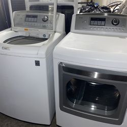 LG Top Loader Washer And Dryer Set 