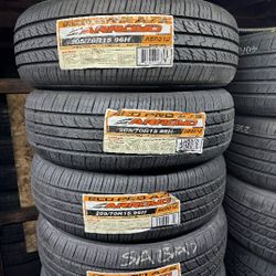 SET OF FOUR NEW 215/65/16 ARROYO INCLUDING MOUNT AND BALANCE, ASK ME FOR SIZES AND BRANDS 