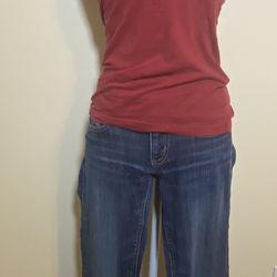 Outfit Women’s American Eagle Jeans Size 0 And Browning T-shirt Maroon Size M