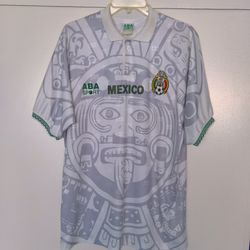 RARE Authetic/Original Mexico 1996-98 ABA Sport Aztec Calendar Soccer World Cup Jersey