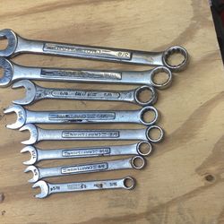 Set Of 8 SAE Combination Wrenches—mostly Craftsman 