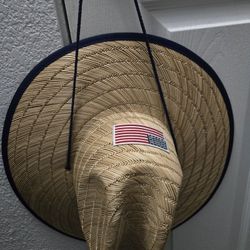 American Flag Straw Hat