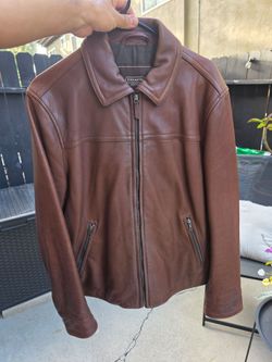 Coach Men's Genuine Leather Jacket - Size Medium