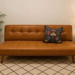 Stylish Mid-Century Modern 66" Convertible Sofa