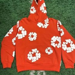 Orange And White Denim Tears Size L