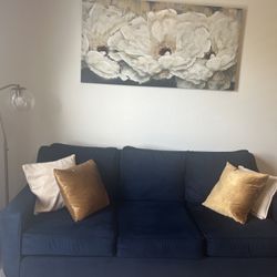 Navy Sofa And Love Seat